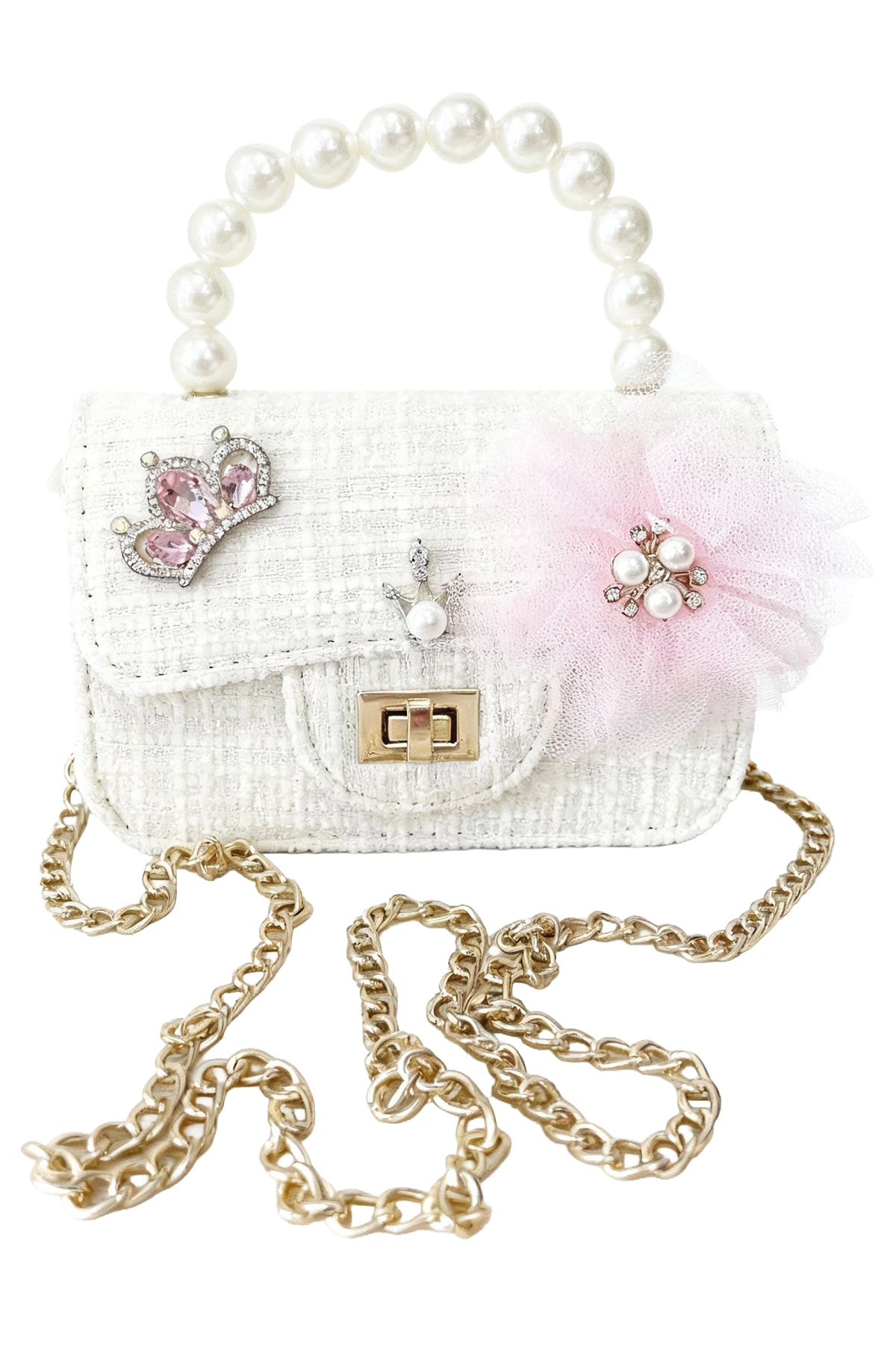 Bolso beige claro modelo Gloria con perlas Bolso beige claro modelo Gloria con perlas