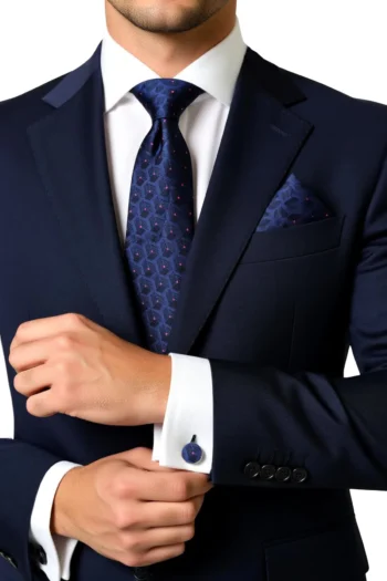 Set 3 piezas corbata pañuelo gemelos modelo Antonio